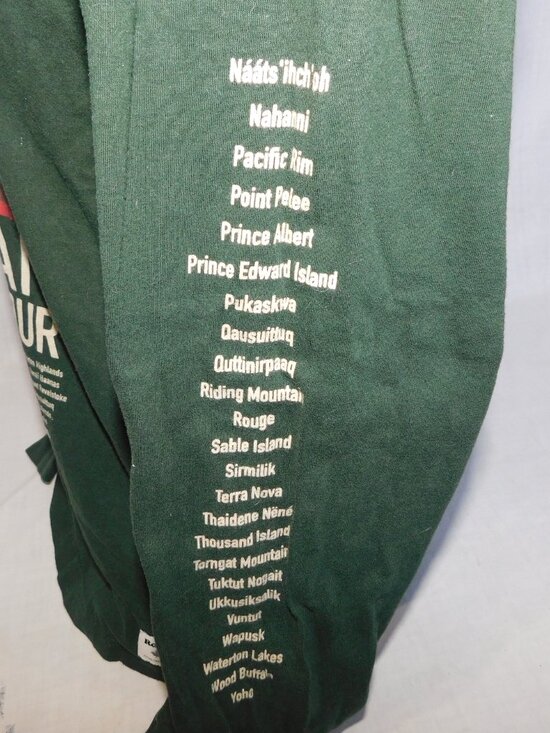 Roots Canadian Wilderness Tour Mens Medium Green Graphic Long Sleeve Shirt - Picture 7 of 9